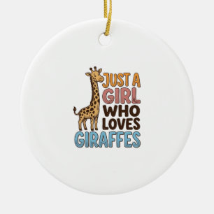 Ornamento De Cerâmica Camisa Vintage Só Uma Garota Que Ama Girafas (5)_1