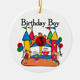 Ornamento De Cerâmica Camisas e presentes grandes do aniversário de 3