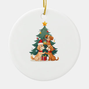 Ornamento De Cerâmica Camiseta Árvore De Natal Cachorro Roupas Natal Cac