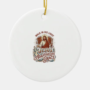 Ornamento De Cerâmica Camiseta de Incentivo à Deficiência de Jesus Inspi