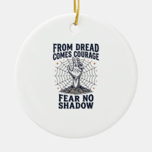 Ornamento De Cerâmica Camiseta de Motivação de Horror com Citação de Cor