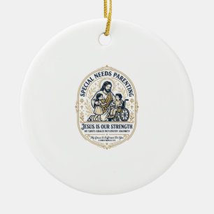 Ornamento De Cerâmica Camiseta de Pais com Necessidades Especiais Jesus
