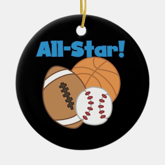 Ornamento De Cerâmica Camiseta e presentes de All Star (Frente)
