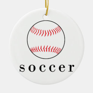 Ornamento De Cerâmica Camiseta engraçada e hilária de futebol beisebol E