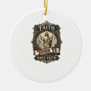 Ornamento De Cerâmica Camiseta Famílias Multiculturais Bilíngues Jesus F