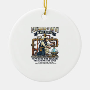 Ornamento De Cerâmica Camiseta Gráfica Jesus Encanador Arte Cristã_1