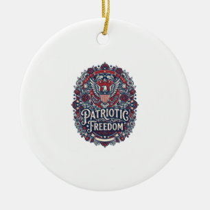 Ornamento De Cerâmica Camiseta Gráfica Vetorial Jardim Patriótico de Pri