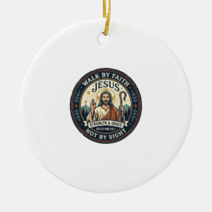 Ornamento De Cerâmica Camiseta Jesus Matcha Cafe Tendência Gráfica Crist