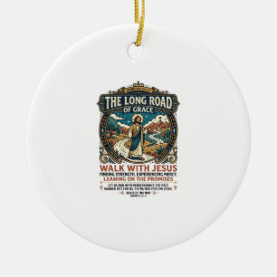 Ornamento De Cerâmica Camiseta Jesus Trucker Long Haul Inspiradora Fait