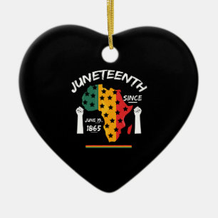 Ornamento De Cerâmica Camiseta Juneteenth Desde 19 de Junho de 1865 Free