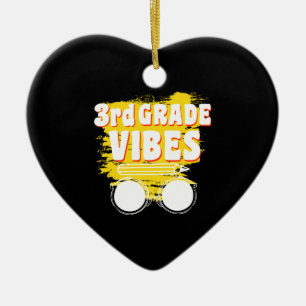Ornamento De Cerâmica Camiseta Vibes de Volta à Escola 2º Ano Primeiro D