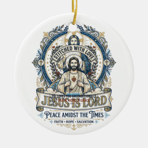Ornamento De Cerâmica Camiseta Vintage Escatologia Profecia Jesus Cristã