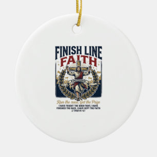 Ornamento De Cerâmica Camiseta Vintage Jesus Correndo Maratona Gráfica C