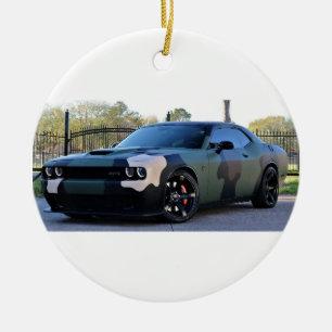 Ornamento De Cerâmica Camo Dodge Challenger Hellcat