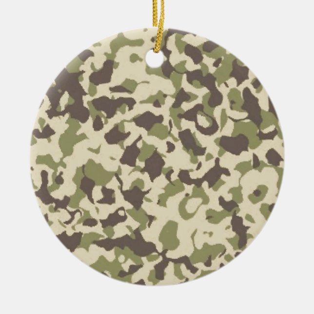 Ornamento De Cerâmica Camo Pattern (Frente)