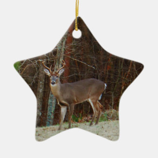 Ornamento De Cerâmica Camo Verde, Camouflage Deer personalizado