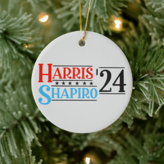 Ornamento De Cerâmica Campanha Retro Harris Shapiro 2024