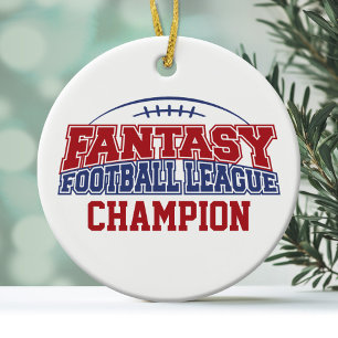 Ornamento De Cerâmica Campeão da Liga de Futebol Fantasy