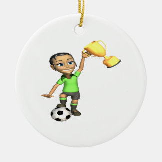 Ornamento De Cerâmica Campeão fêmea do futebol