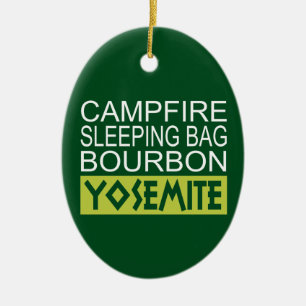 Ornamento De Cerâmica Campfire Sleing Bag Bourbon Yosemite