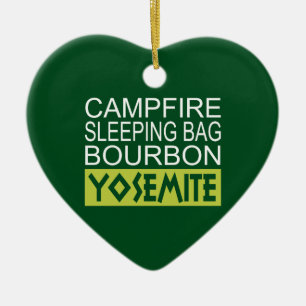Ornamento De Cerâmica Campfire Sleing Bag Bourbon Yosemite