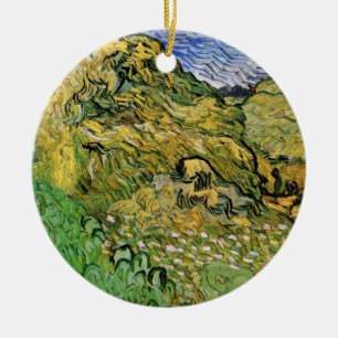 Ornamento De Cerâmica Campo com Montes de Trigo por Vincent van Gogh