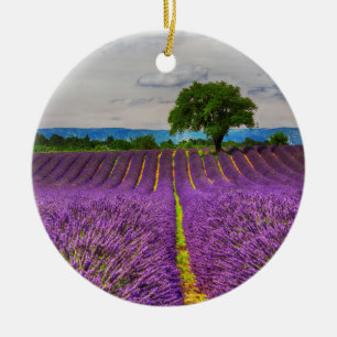 Ornamento De Cerâmica Campo de Lavanda cênico, França
