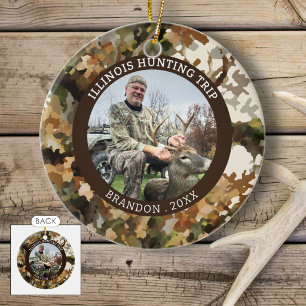 Ornamento De Cerâmica Camuflagem Caça Uma Foto Personalizada
