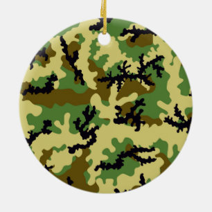Ornamento De Cerâmica Camuflagem florestal