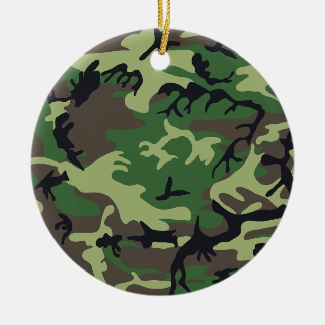 Ornamento De Cerâmica Camuflagem Militar (Frente)