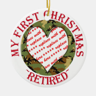 Ornamento De Cerâmica Camuflagem Militar - Foto de Natal Aposentada
