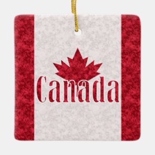 Ornamento De Cerâmica Canadá, chá de bandeira