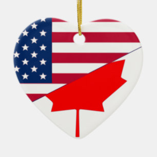 Ornamento De Cerâmica Canadá e EUA, híbrido