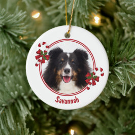 Ornamento De Cerâmica Canais De Doces Com Modelo E Texto De Foto Persona