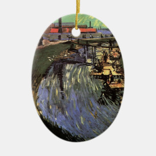 Ornamento De Cerâmica Canal com Mulheres Lavando por Vincent van Gogh