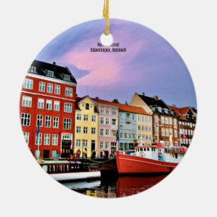 Ornamento De Cerâmica Canal Nyhavn, Copenhaga, Dinamarca