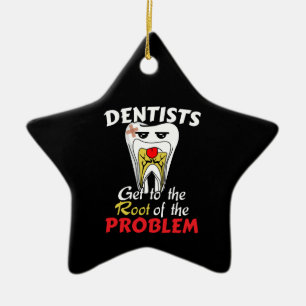 Ornamento De Cerâmica Canal Radicular de Dentista - Piada Divertida de C