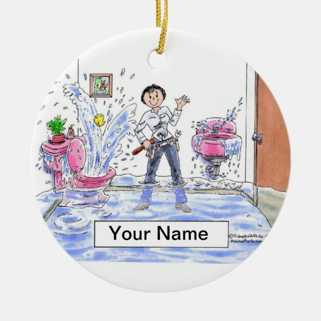 Ornamento De Cerâmica Canalizador - Mulher (Frente)