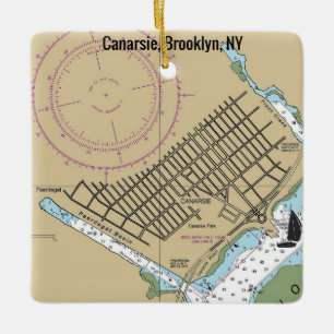 Ornamento De Cerâmica Canarsie, Brooklyn NY Chart
