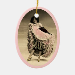 Ornamento De Cerâmica Cancan Dancer 4