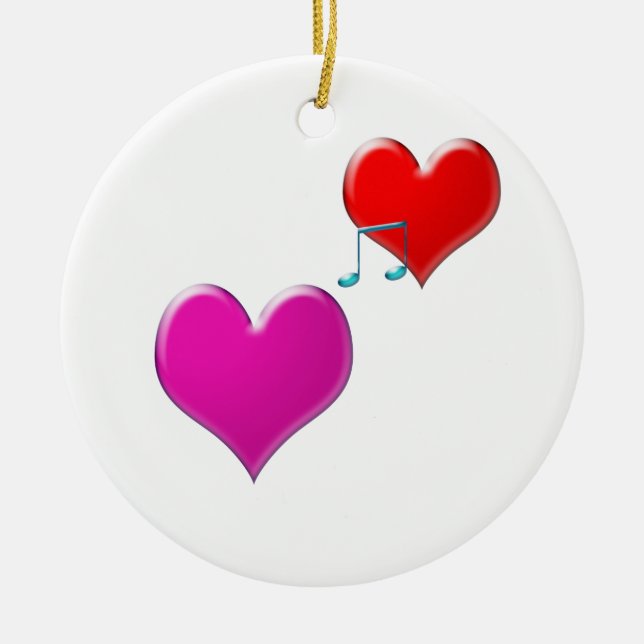 Ornamento De Cerâmica canção de amor (Frente)