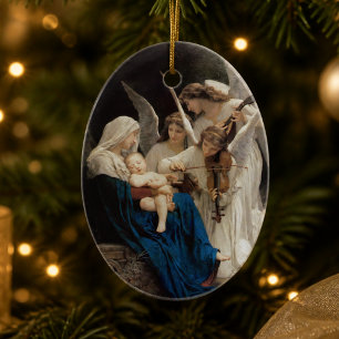 Ornamento De Cerâmica Canção de Maria e Jesus dos Anjos