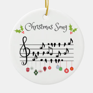 Ornamento De Cerâmica Canção de Natal  