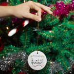 Ornamento De Cerâmica Canção de Natal<br><div class="desc">Canção de pássaros cantando música de natal</div>