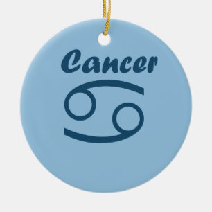Ornamento De Cerâmica Cancer de Sinal Zodiac
