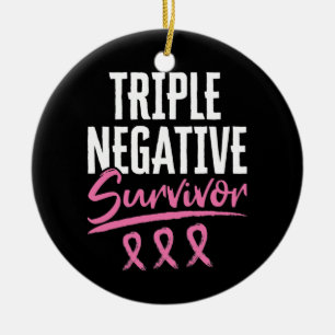 Ornamento De Cerâmica Cancer de Sobrevivência Negativo Triplo TNBC