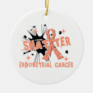 Ornamento De Cerâmica Cancer Endometrial quebrado