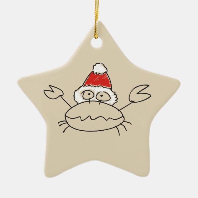 Ornamento De Cerâmica Cancer - Símbolo Zodíaco - Desenho Curto de Astrol (Frente)