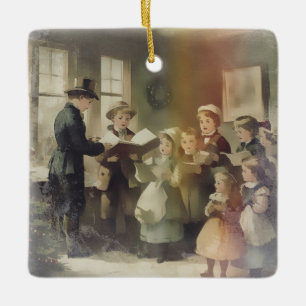 Ornamento De Cerâmica Canções de Natal de um passado distante