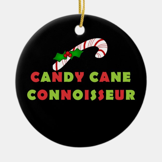 Ornamento De Cerâmica Candy Cane Connoisseur Keepsaur Ornament (Frente)